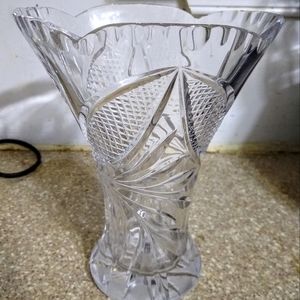 8" Crystal Glass Vase